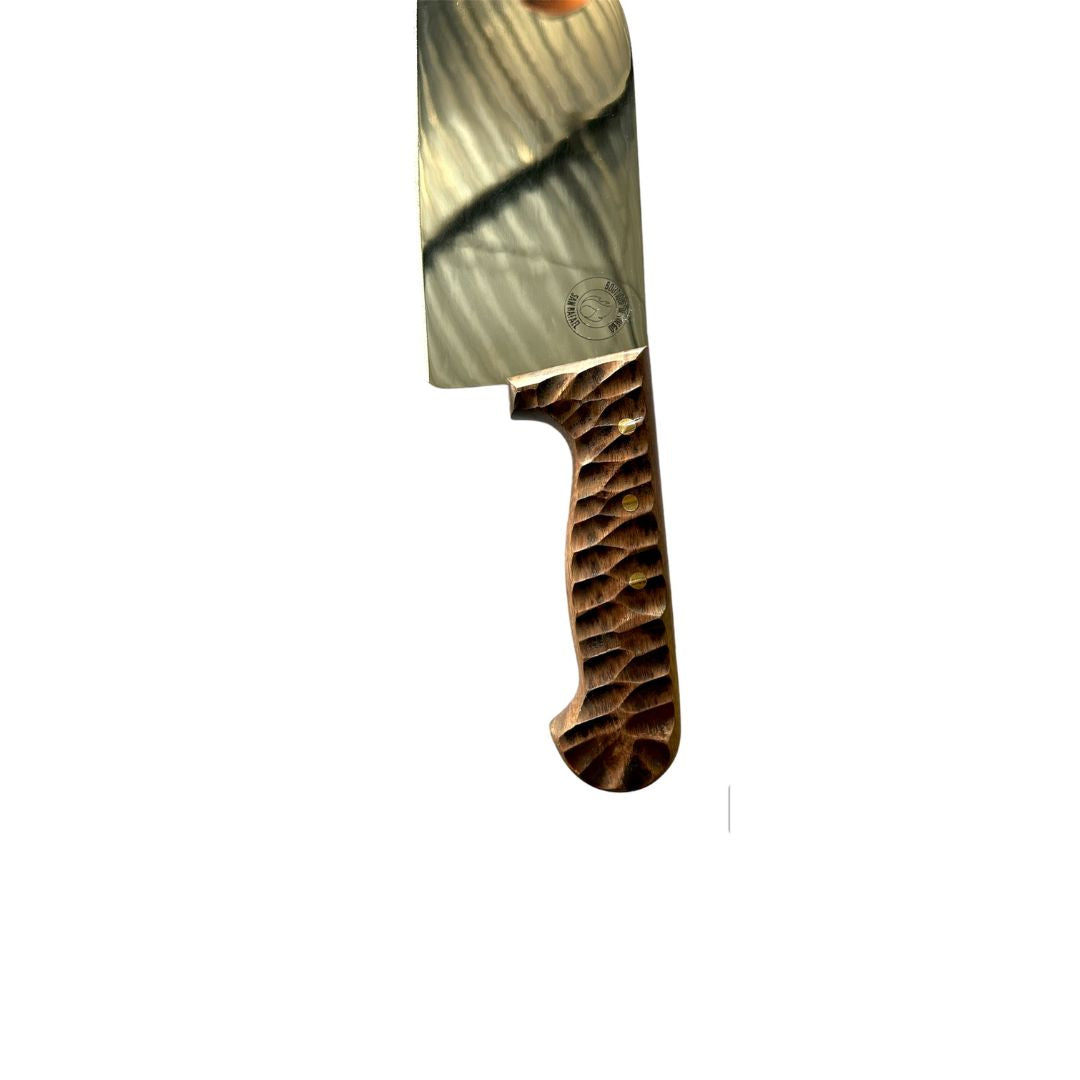 Cuchillo Artesanal Estilo Serb con cacha estilo piedra