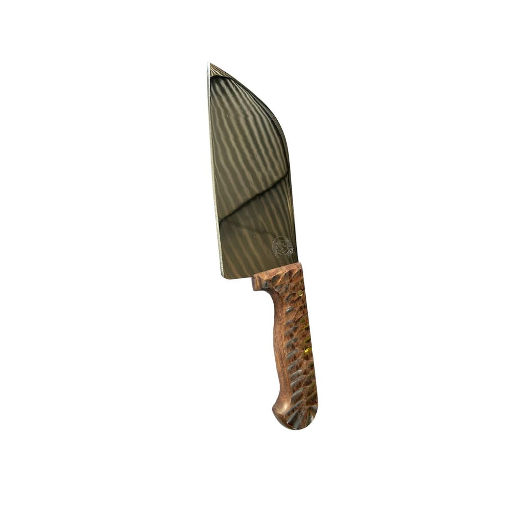 Cuchillo Artesanal Estilo Serb con cacha estilo piedra