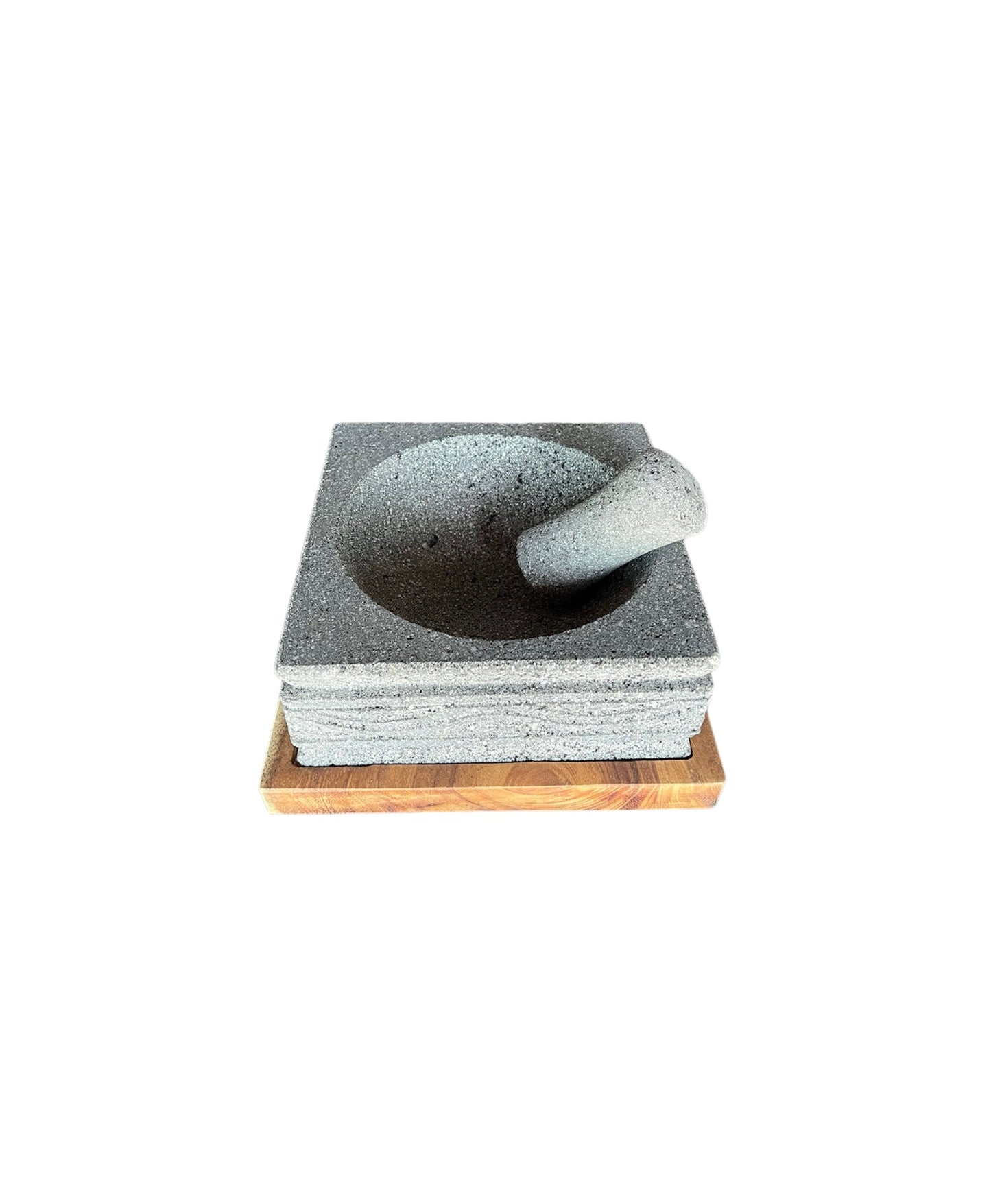 Molcajete Cuadrado 20 cm Rústico