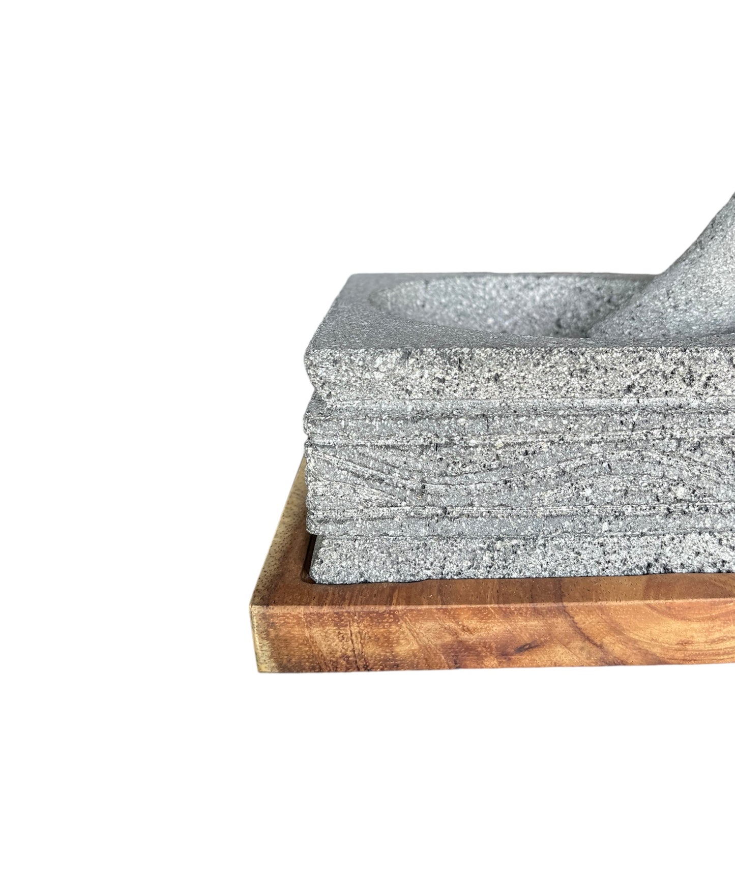 Molcajete Cuadrado 20 cm Rústico