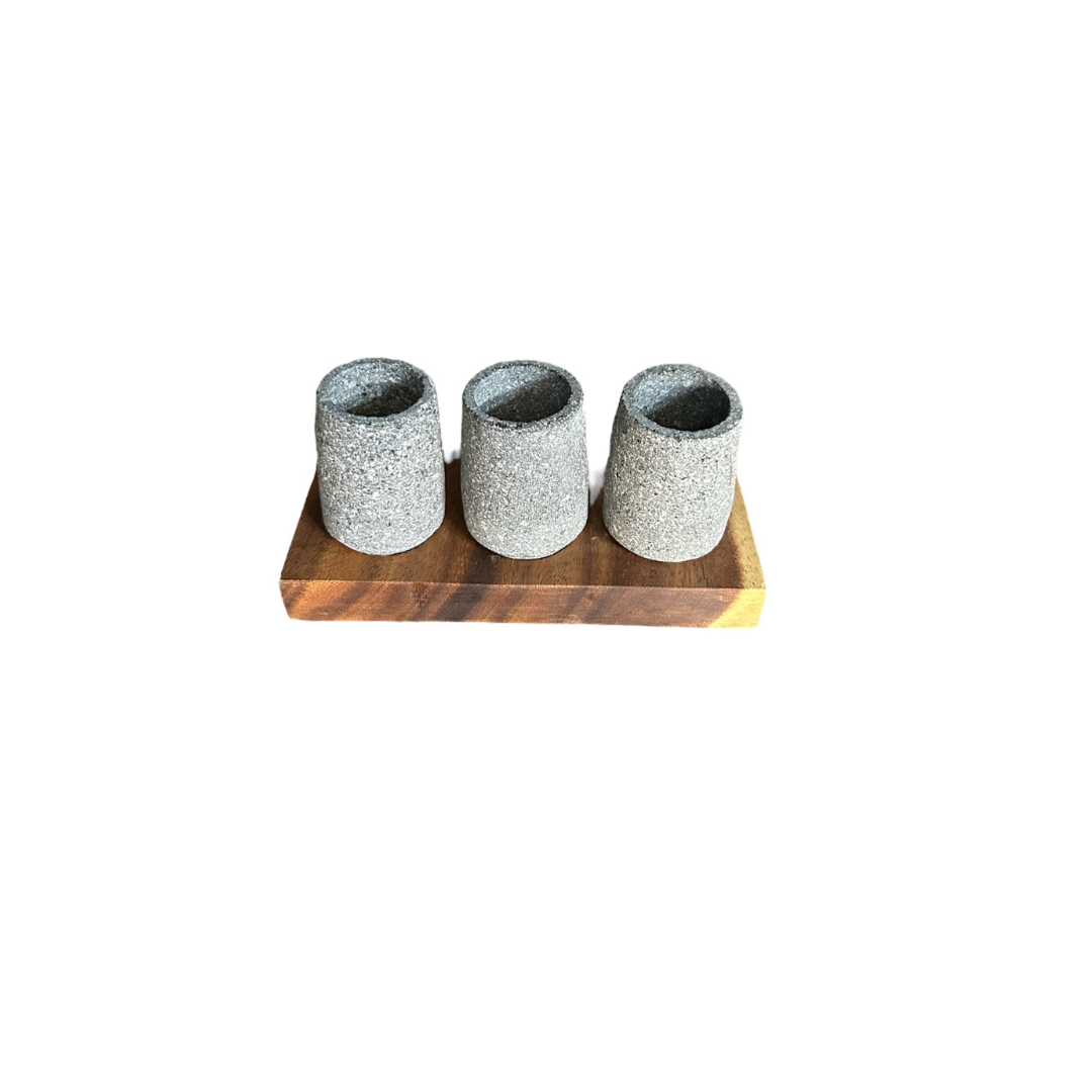 Tequileros de Piedra Volcánica 3pz