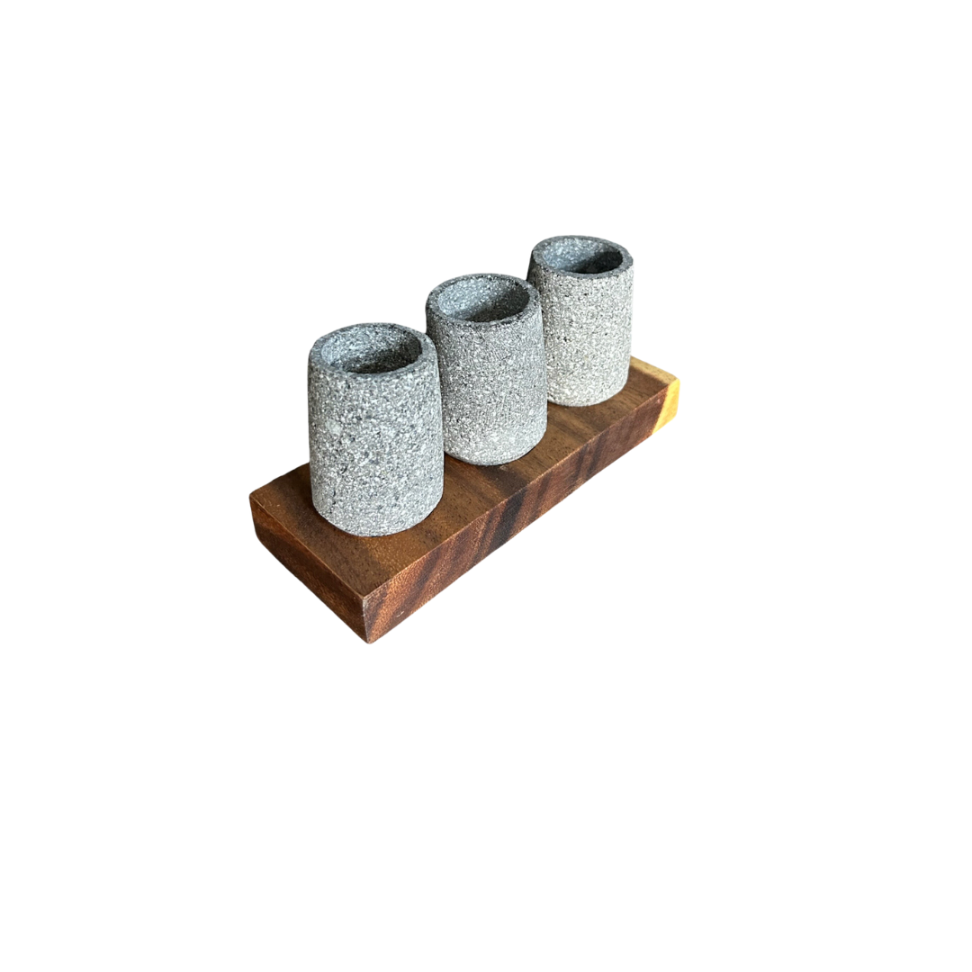 Tequileros de Piedra Volcánica 3pz