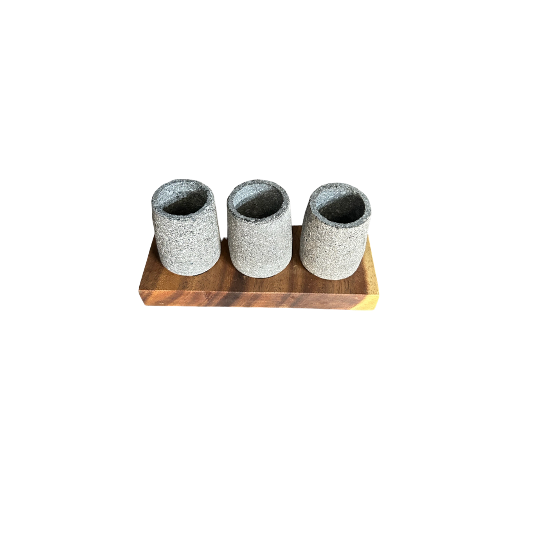 Tequileros de Piedra Volcánica 3pz