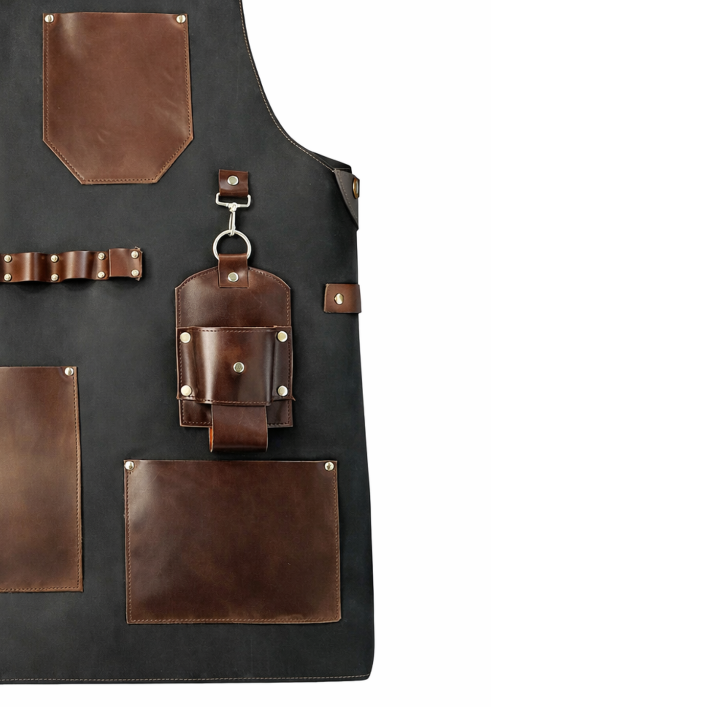 Mandil de Cuero Natural – Beer Man Edition | Black & Brown