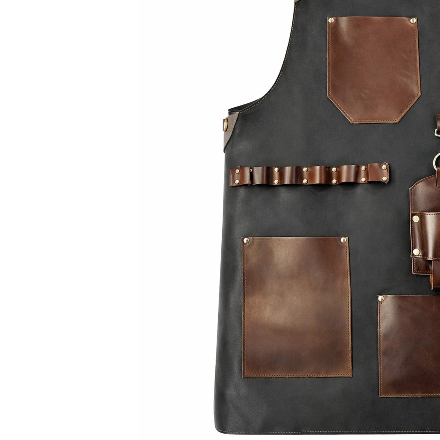 Mandil de Cuero Natural – Beer Man Edition | Black & Brown