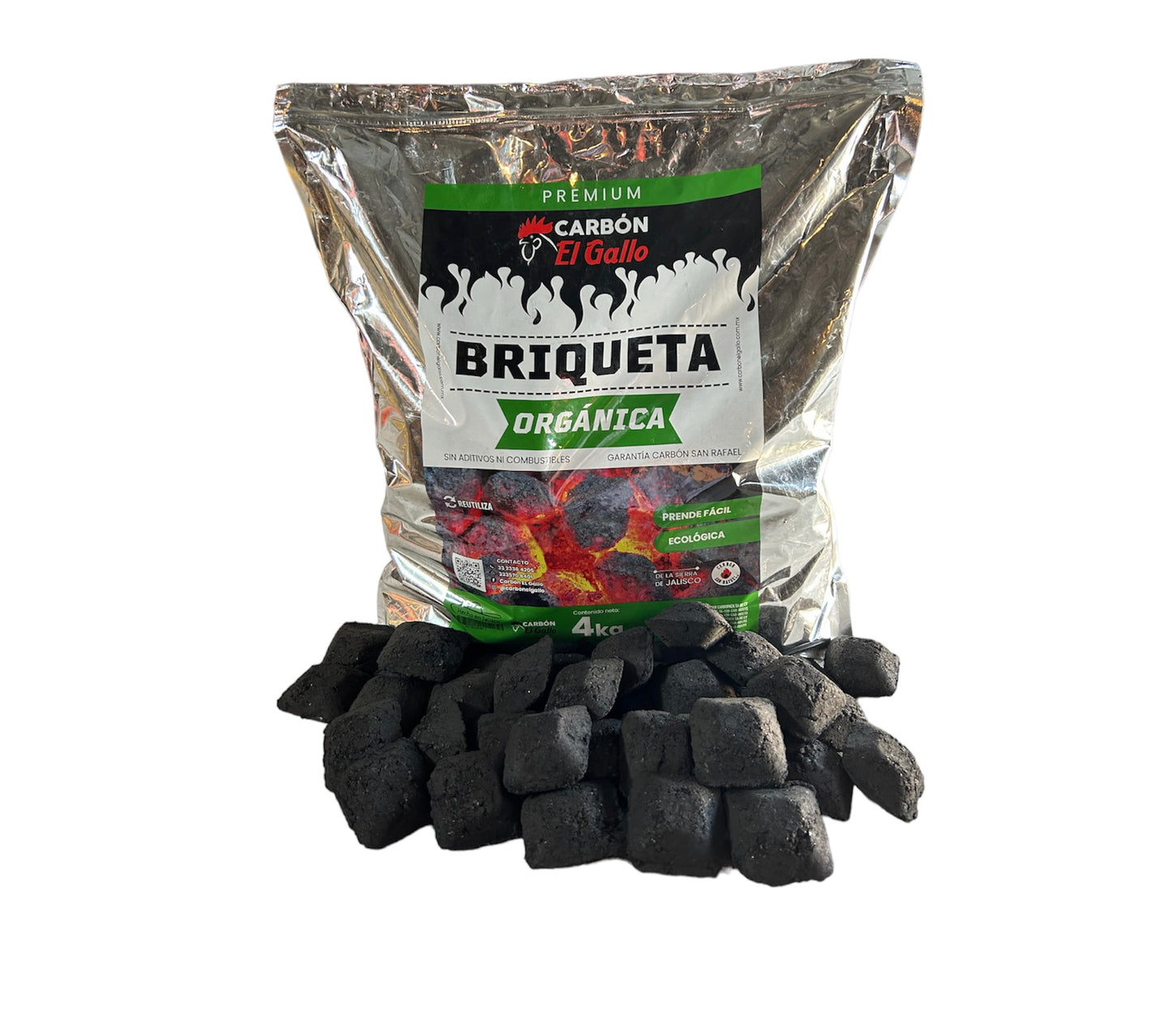 Bolsa de Briqueta Orgánica El Gallo 4kgs