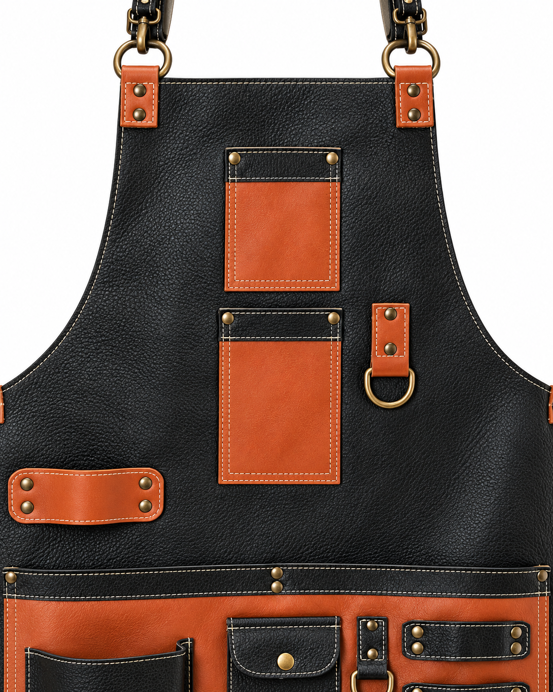 Mandil Cuero Natural | Artisan Utility Black Cognac