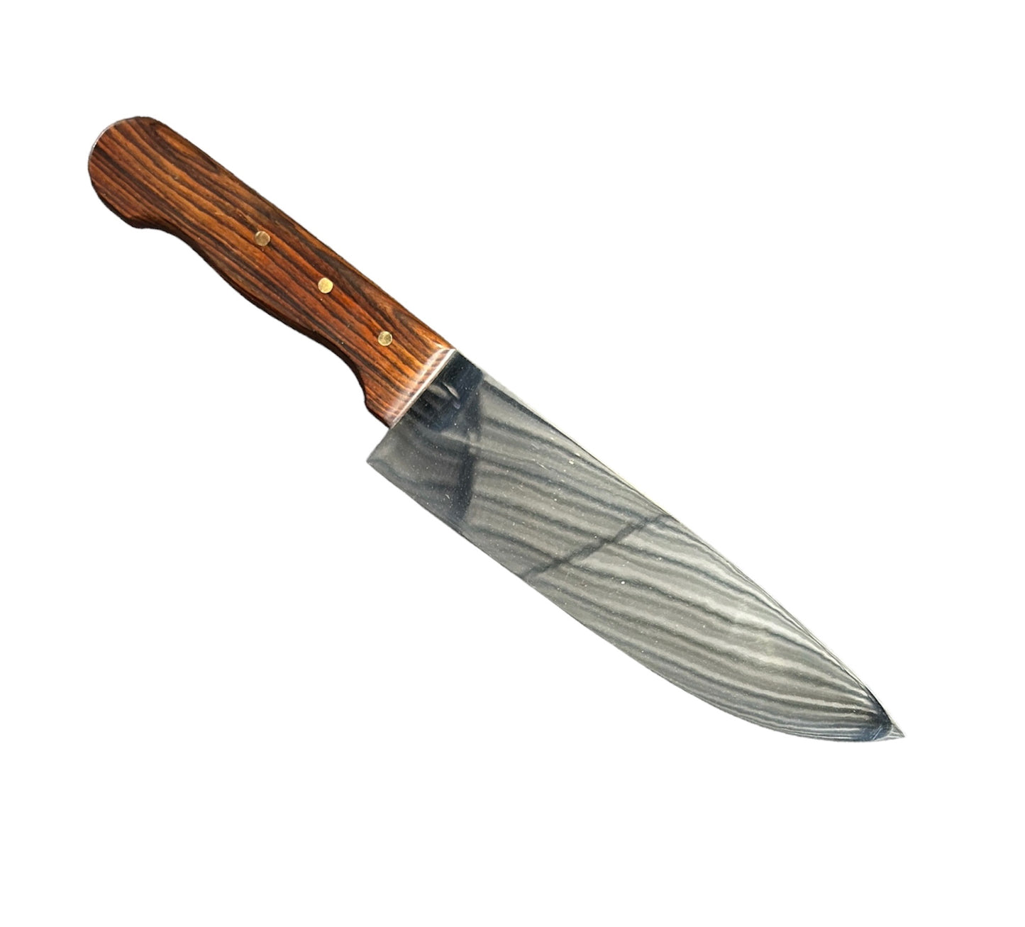 Cuchillo Artesanal estilo Chef con mango Madera Tampiciran