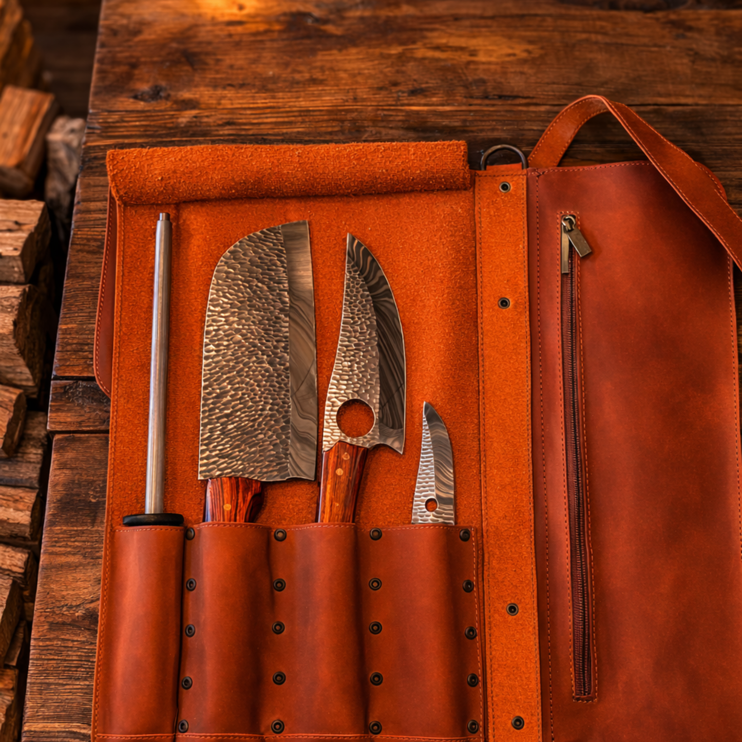 Master Knife Roll | Estuche Artesanal de Cuero para Cuchillos