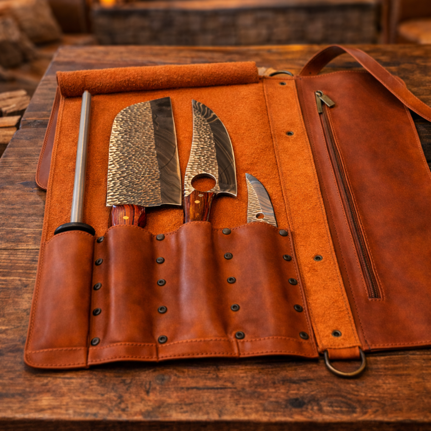 Master Knife Roll | Estuche Artesanal de Cuero para Cuchillos