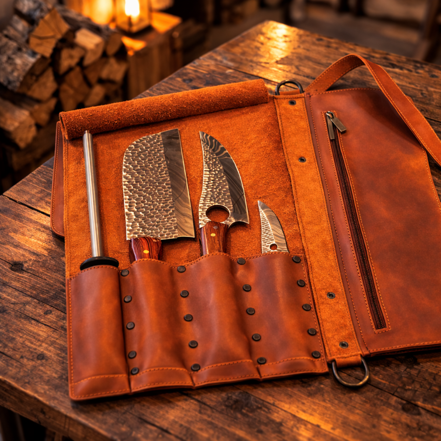 Master Knife Roll | Estuche Artesanal de Cuero para Cuchillos