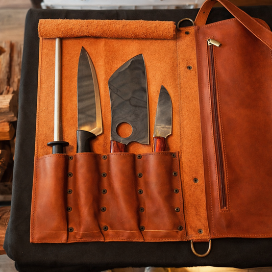 Fire Forge Knife Rol | Estuche Artesanal de Cuero para Cuchillos