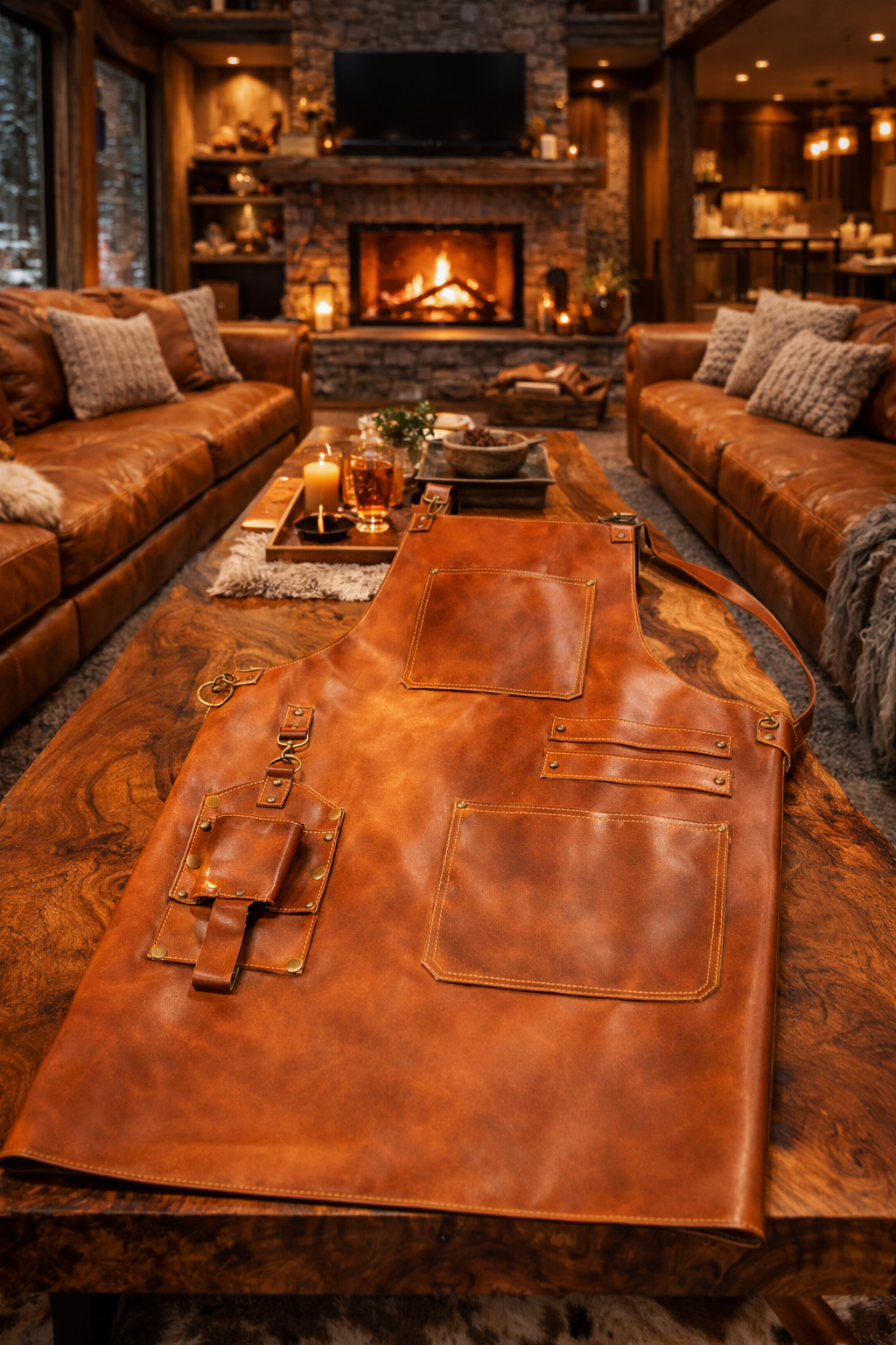 Mandil de Cuero Natural | Cowboy Edition Artesanal